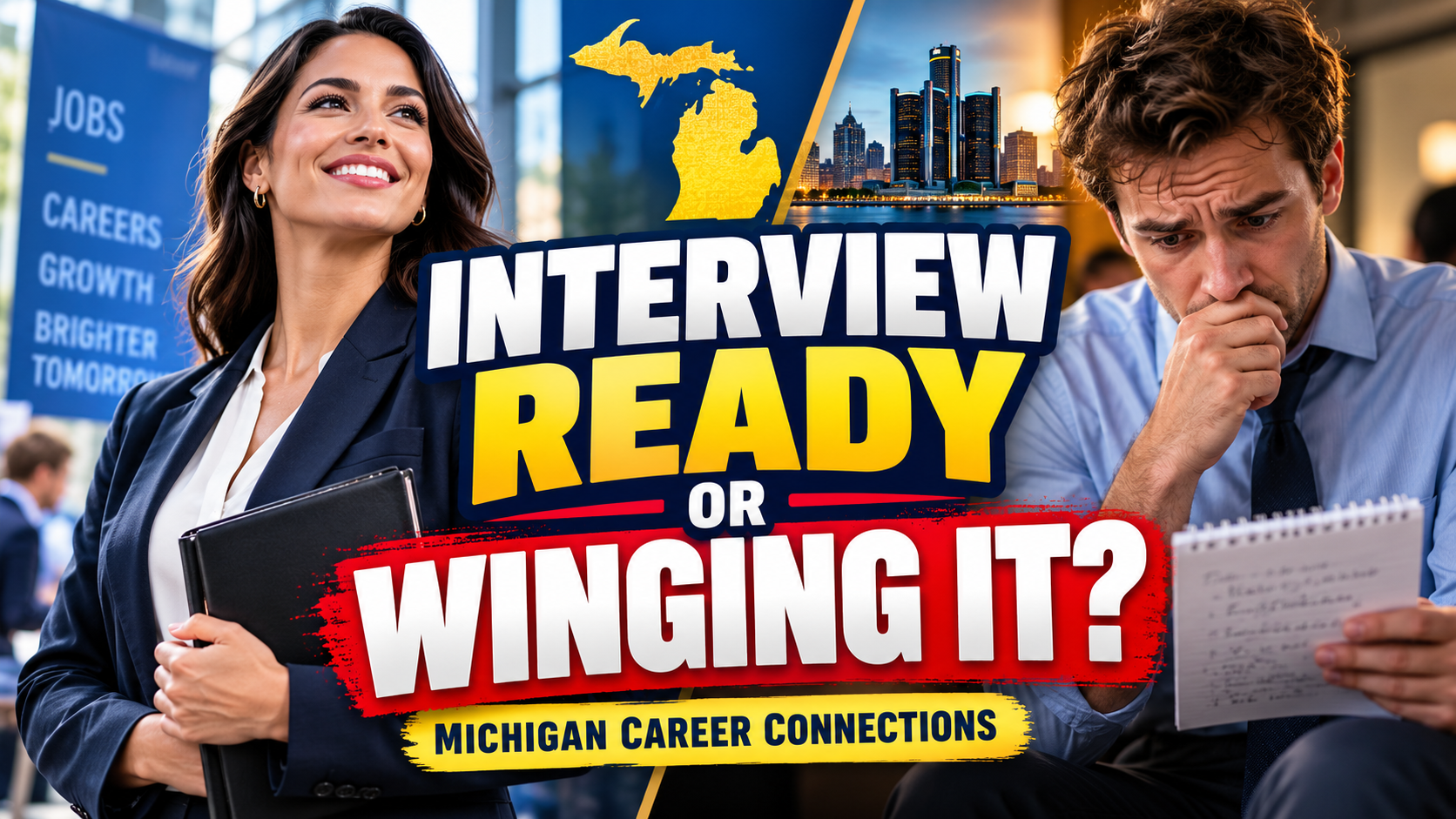 GET INTERVIEW READY. — AI-generated illustrative career image